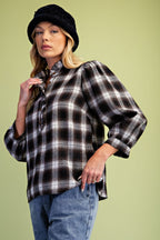 Plaid Soft Washed Top