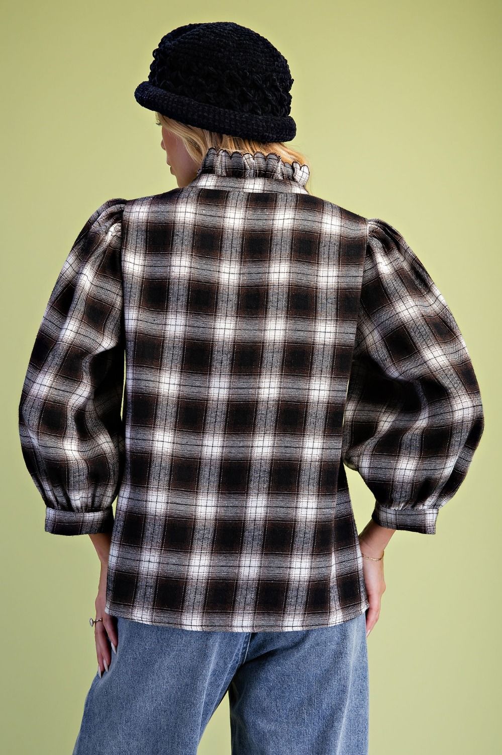 Plaid Soft Washed Top