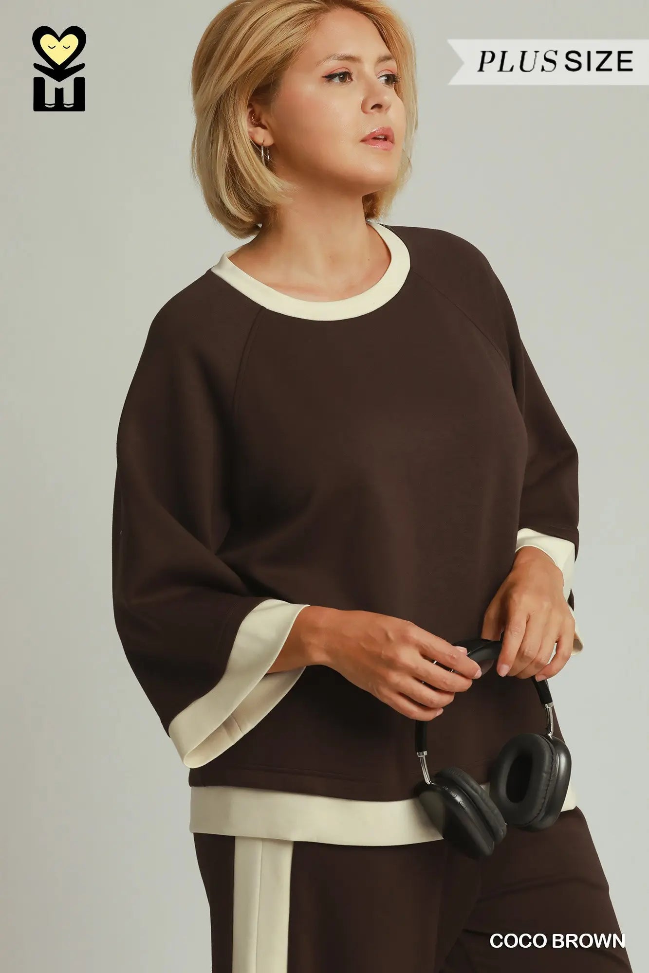 Colorblock Crewneck Raglan Sleeve Top