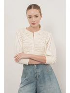 Hendry 3/4 Sleeves See Through Cardigan