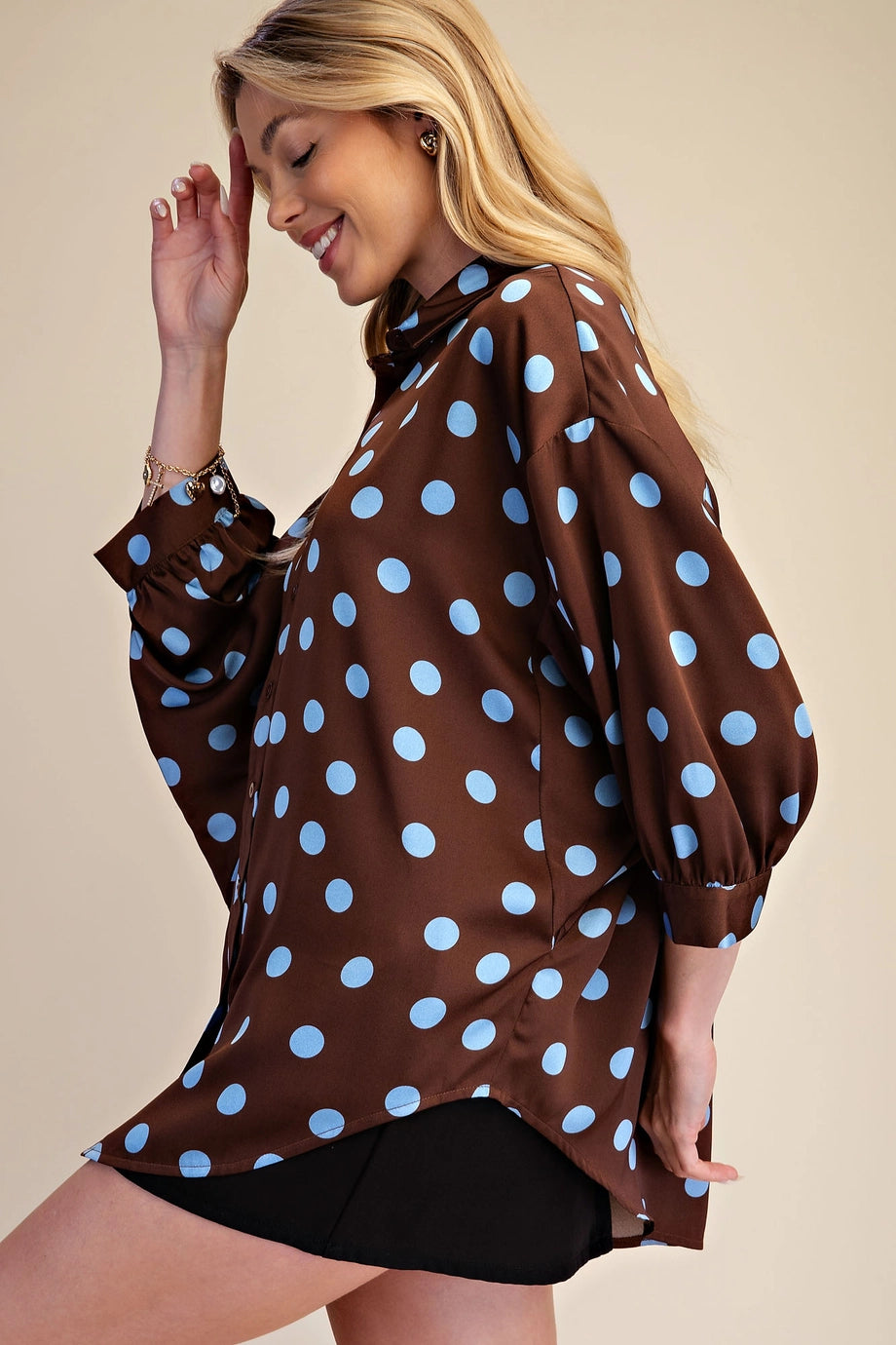 Polka Dot Oversized Shirt