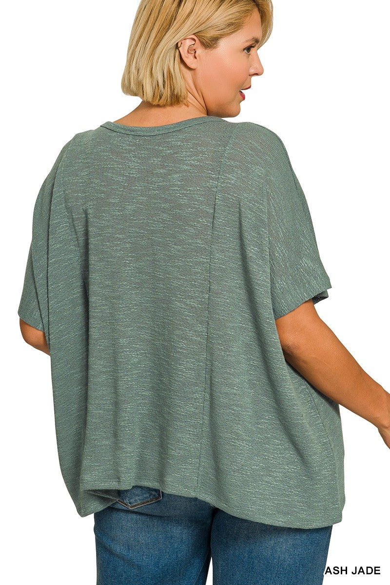 Oversized Slub Hacci Top