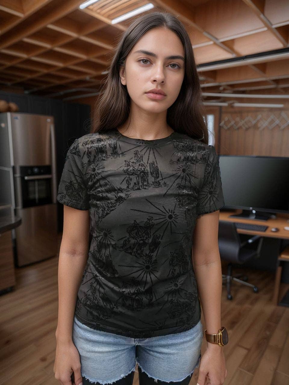 Burn Out SL Mesh Top