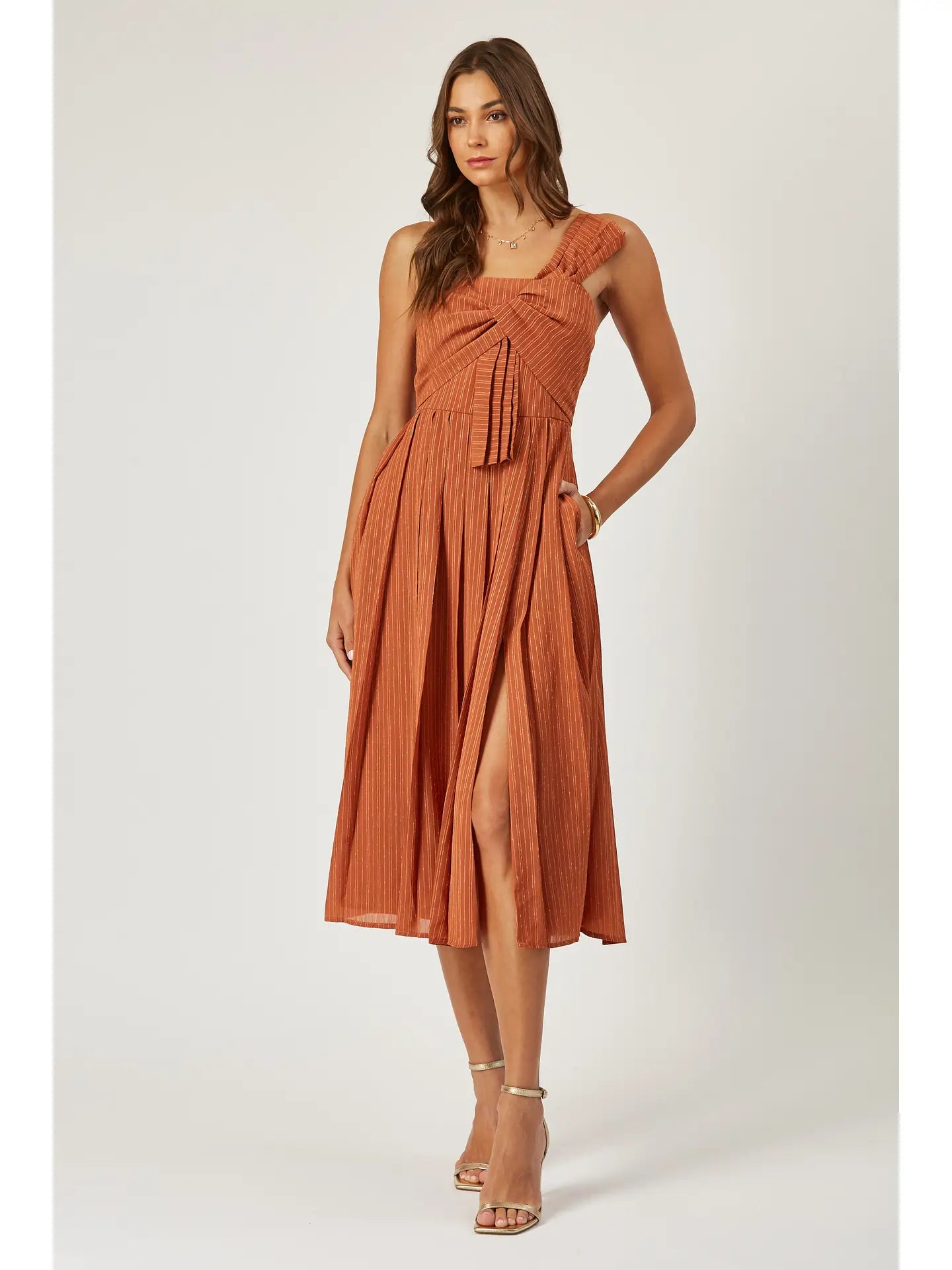 Seraphina Twist Midi Dress