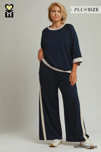 Colorblock Crewneck Raglan Sleeve Top