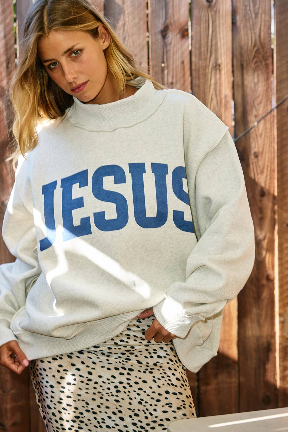 JESUS & GOD IS GOOD' Reversible Sweatshirt