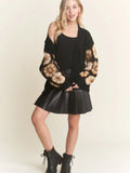 Plus Crochet Puff Sweater Cardigan