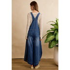 Floral Patchwork Denim Long Pant Overalls