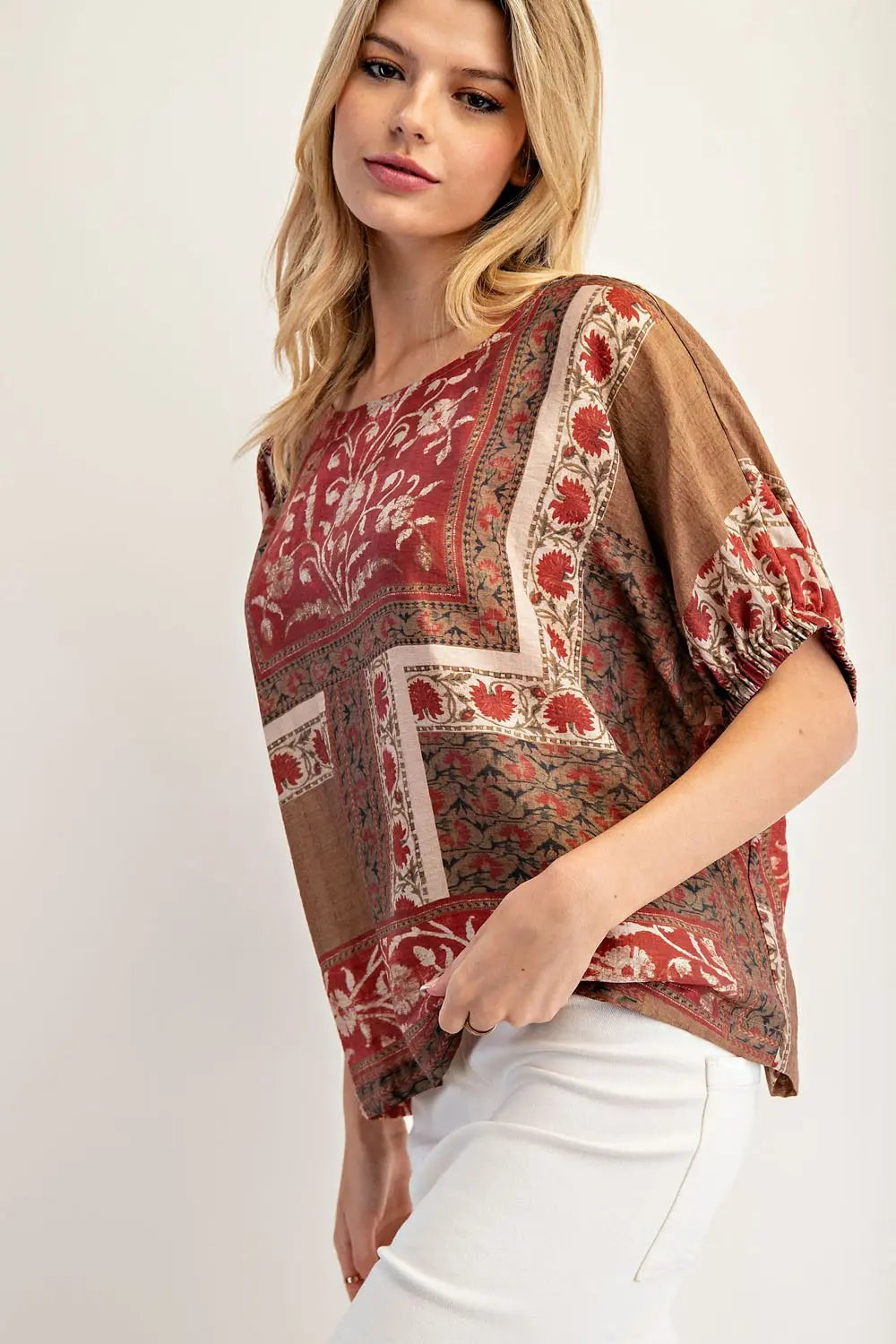 Artisanal Dolman Sleeve Boxy Top