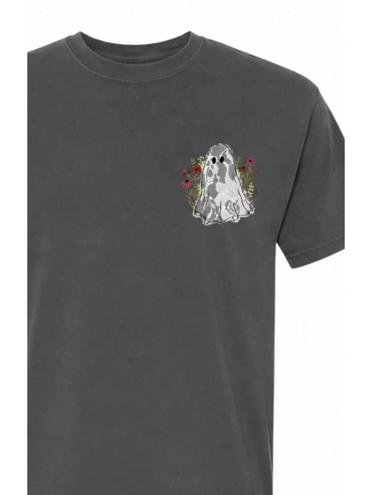 Embroidered Lace Appliqué Ghost Tee
