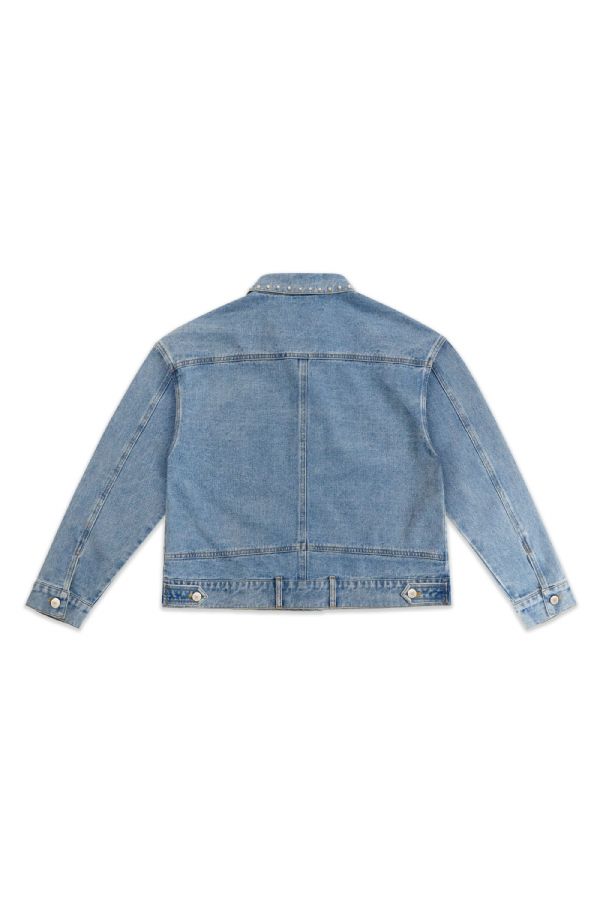 Stud Detail Chest Pocket Denim Jacket
