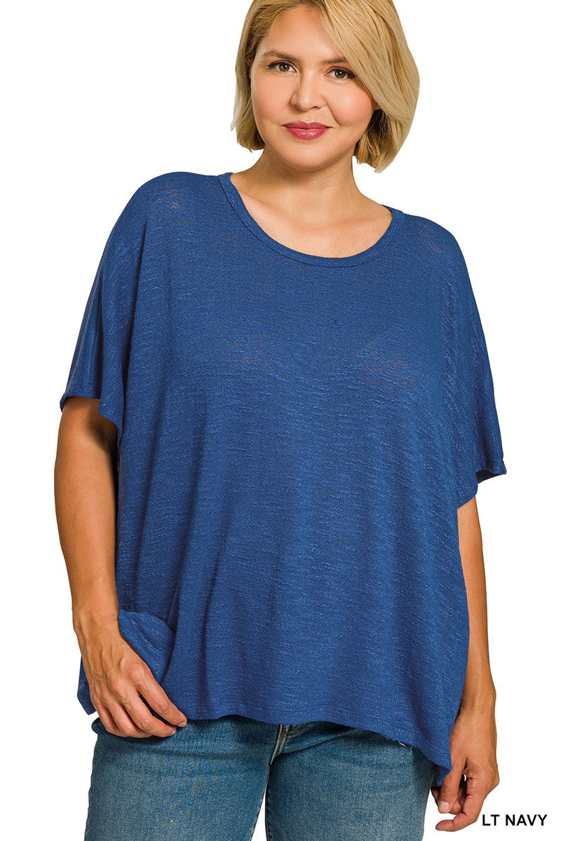 Oversized Slub Hacci Top