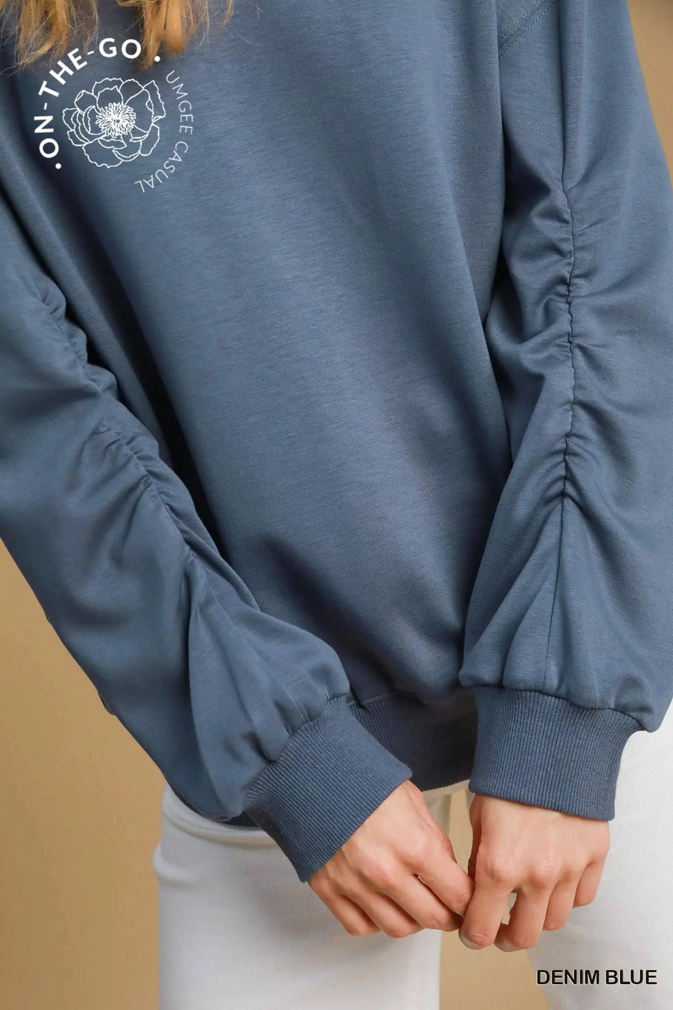 Luxeknit Rutched Sleeve Hoodie