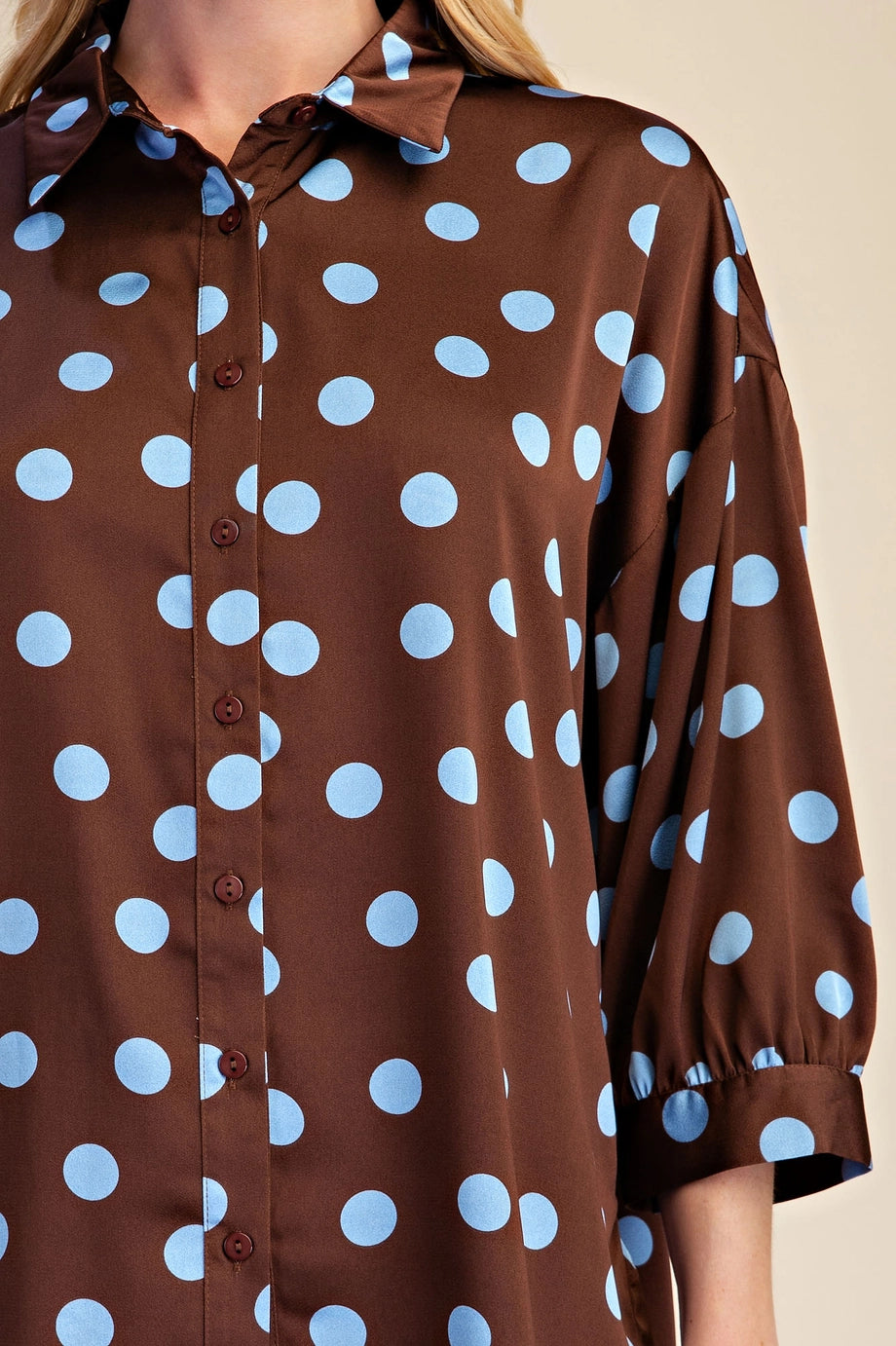 Polka Dot Oversized Shirt