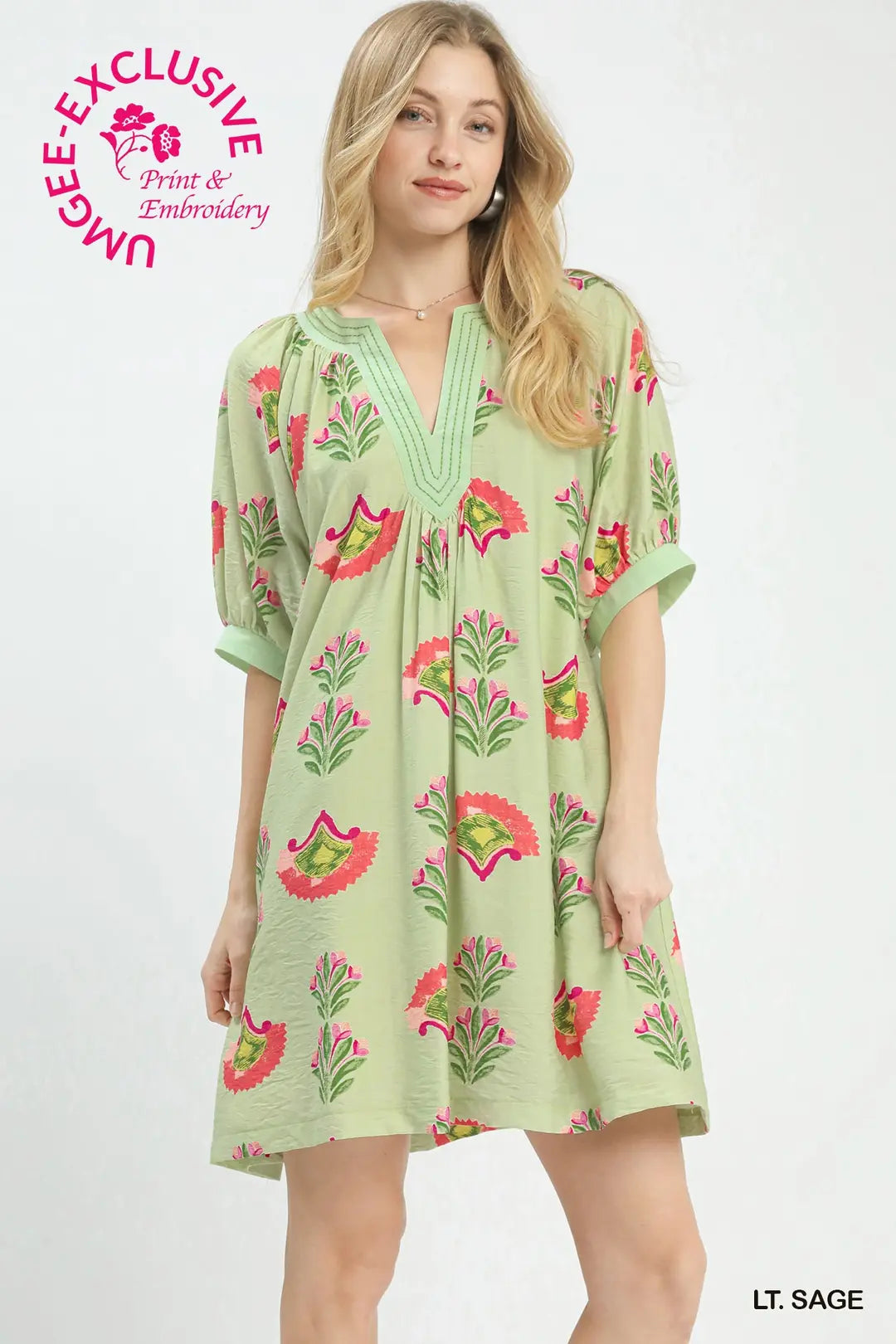 Abstract Print Mini Dress