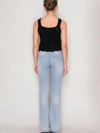 Sleeveless Crochet Knit Cropped Tank Top