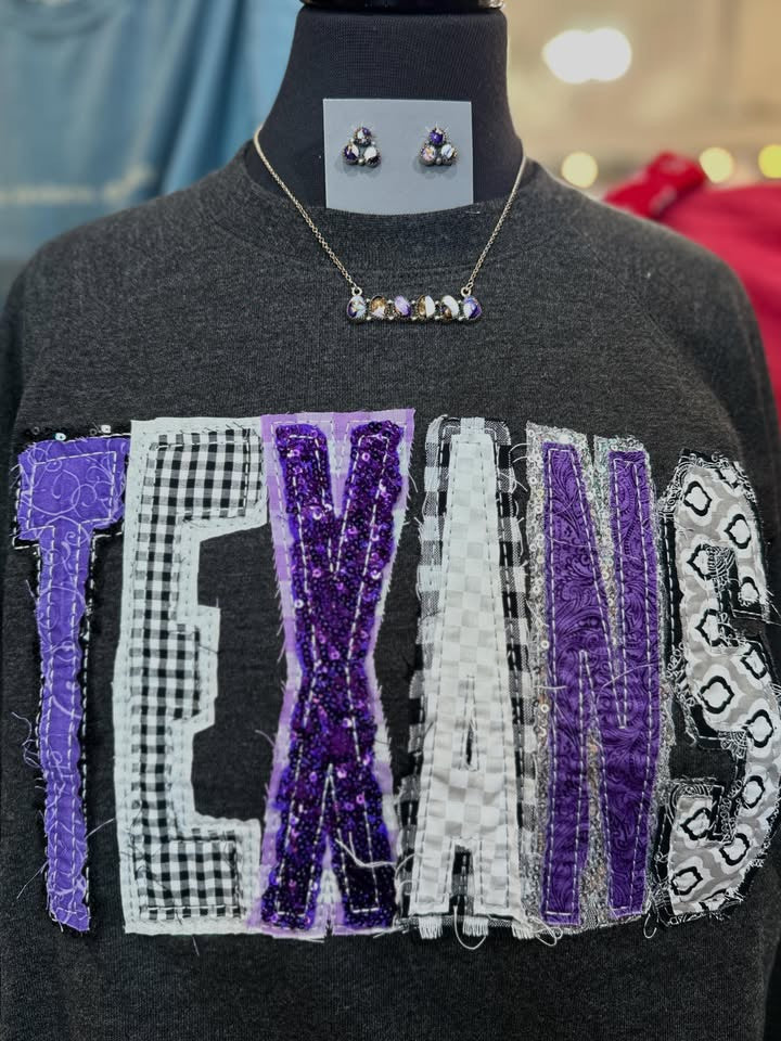 Layered Fray Applique Team