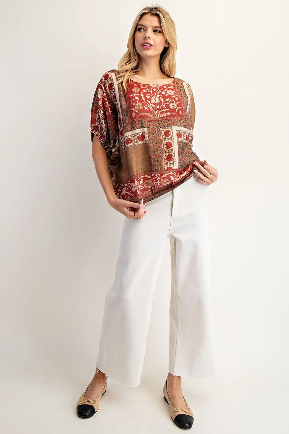 Artisanal Dolman Sleeve Boxy Top