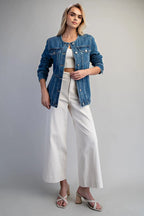 Denim Round Neck Jacket