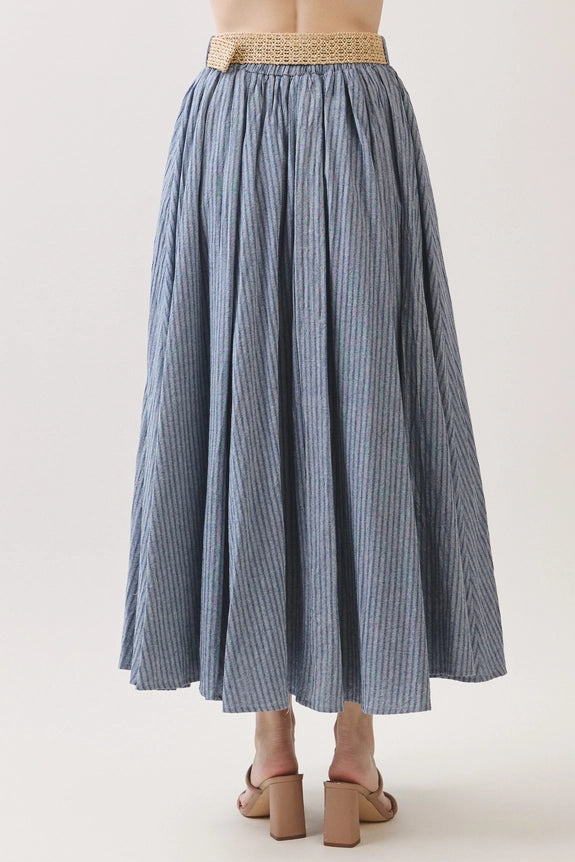 Pleated Maxi Skirt