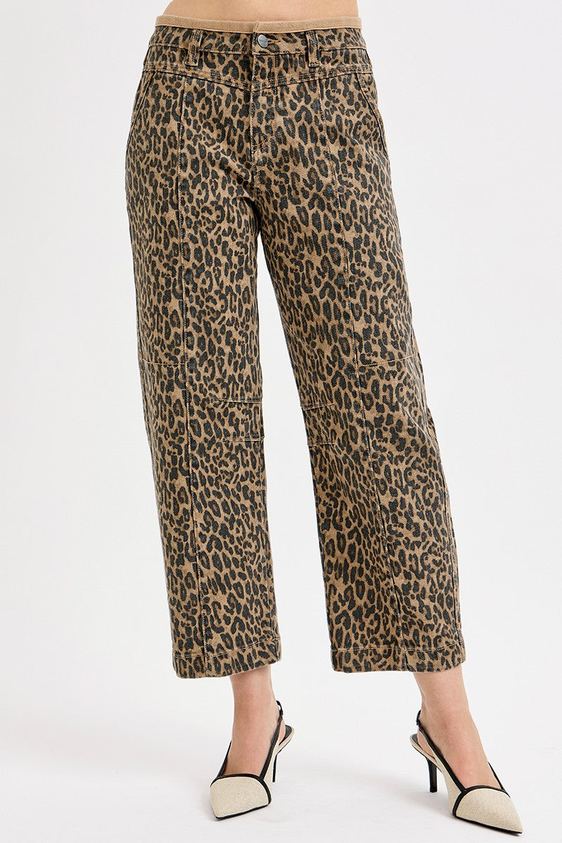 Mid Rise Crop Relaxed Pants