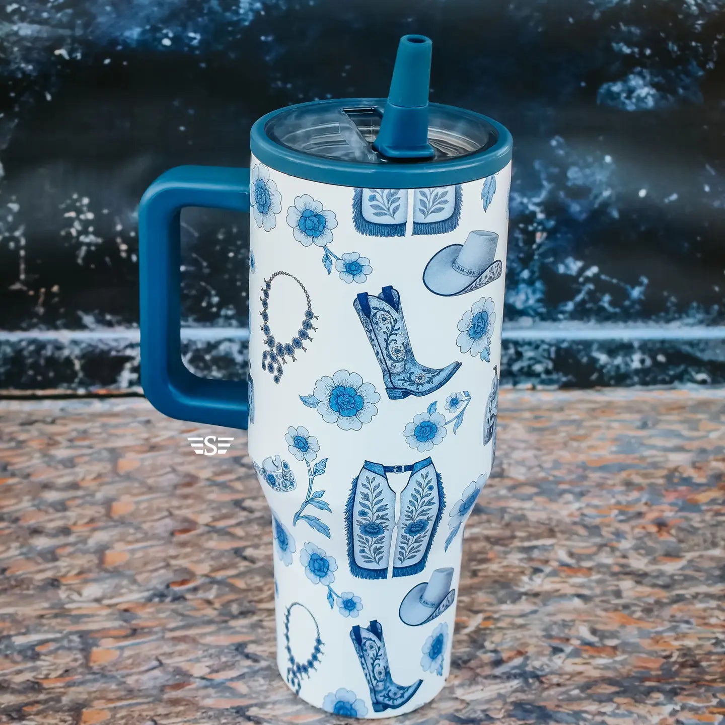 Wesern Chinoiserie Flip Flop Tumbler