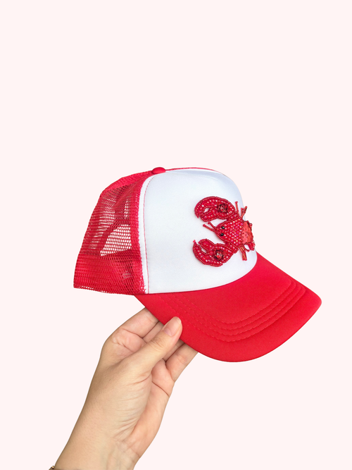 Beaded Crawfish Trucker Hat