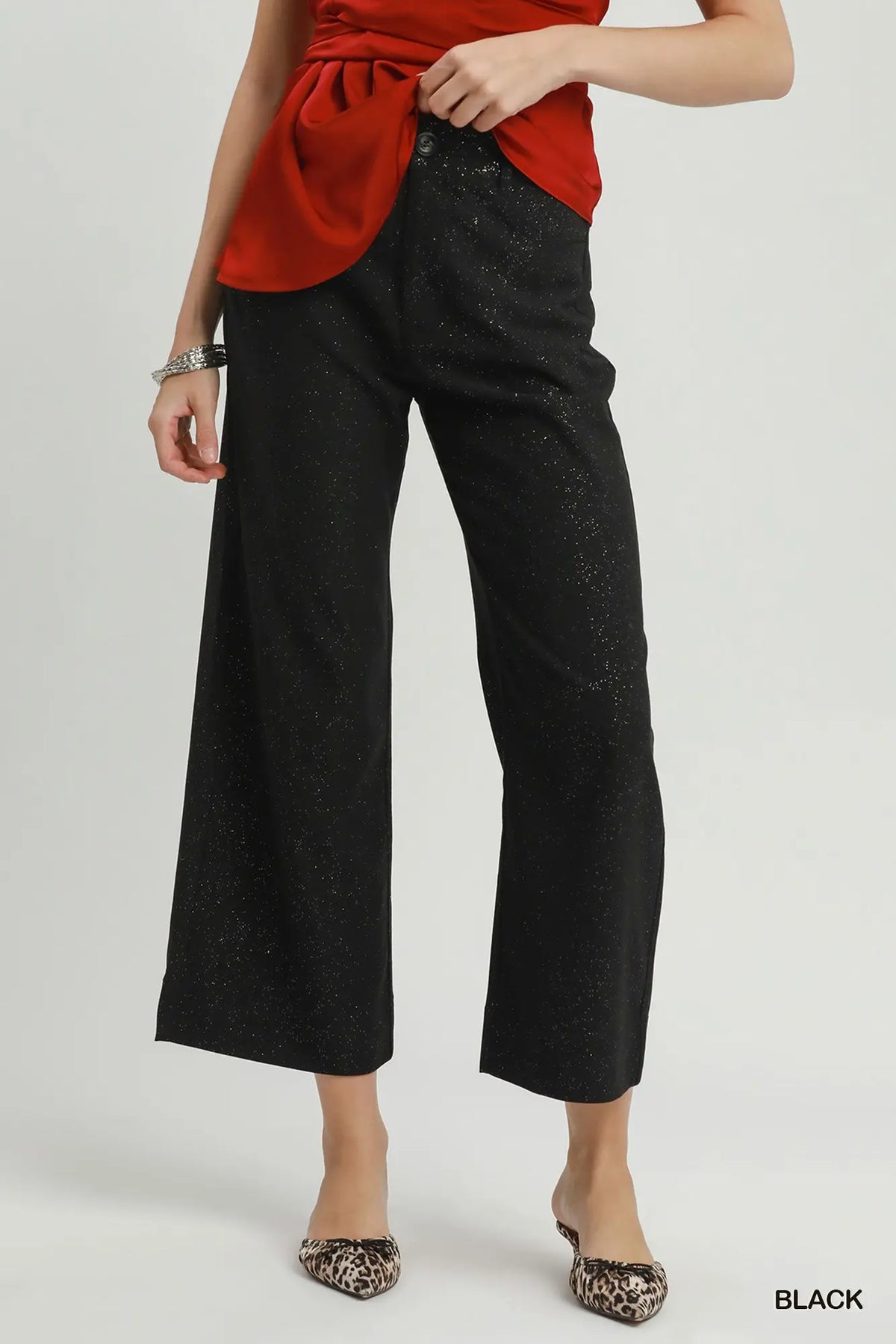 Shimmer Wide-Leg Pants