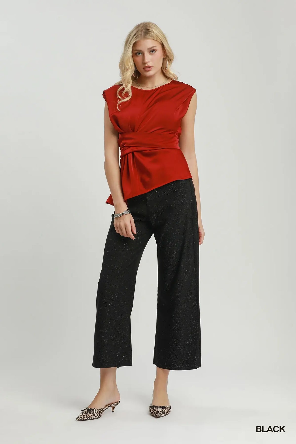 Shimmer Wide-Leg Pants