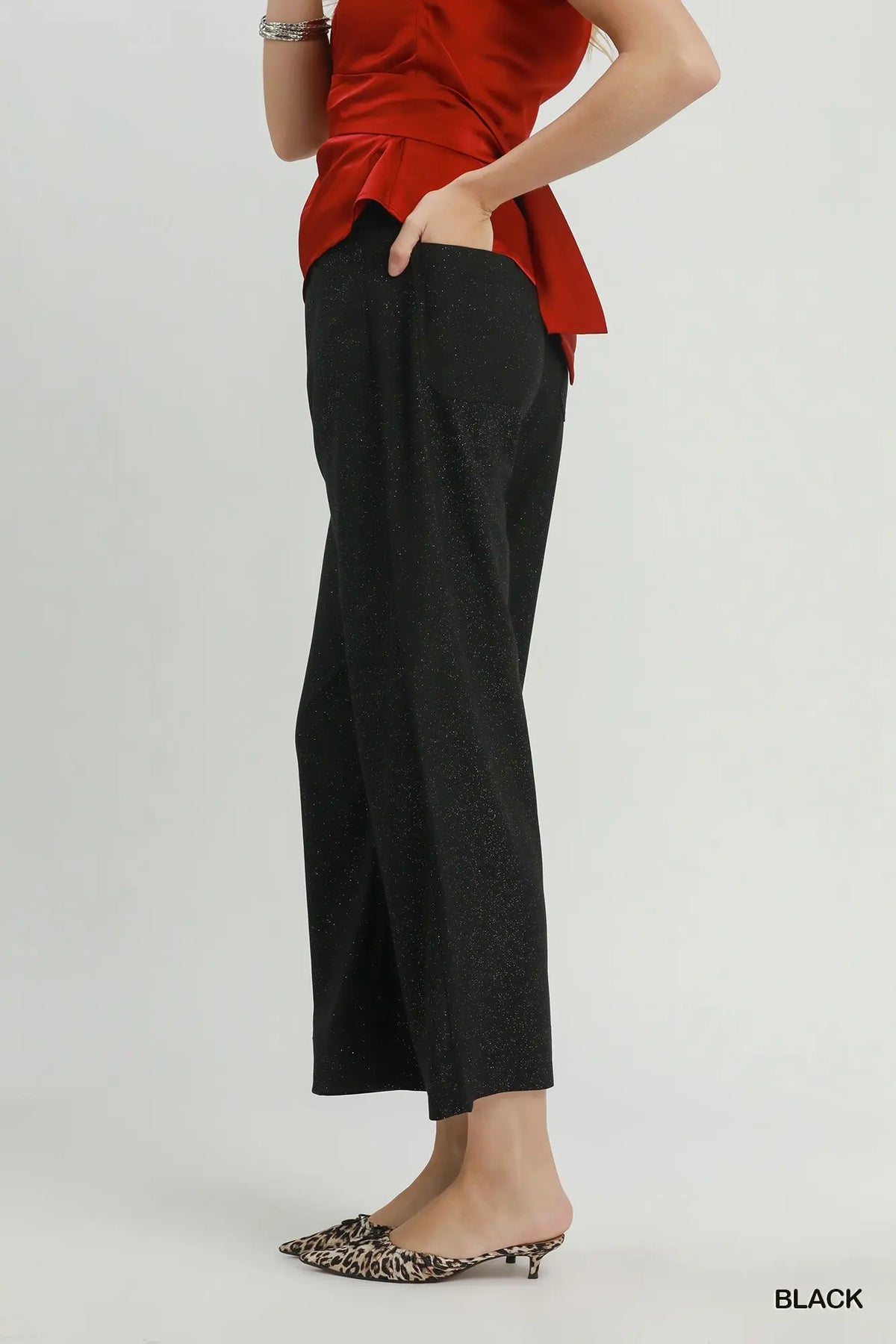 Shimmer Wide-Leg Pants