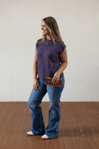 Loose Fit Sleeveless Ribbed Knit Crew Neck Top