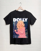 Dolly Parton Pink Black Thrifted Licensed Graphic Tee
