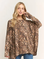 Long Sleeve Animal Urban Ribbed Top