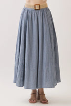 Pleated Maxi Skirt
