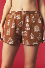 Ginger House Printed Fleeced Terry Sweatshirt Set