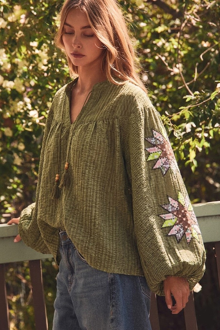 Crinkled Peasant Top