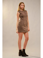 Western Buckle Shoulder Denim Dress