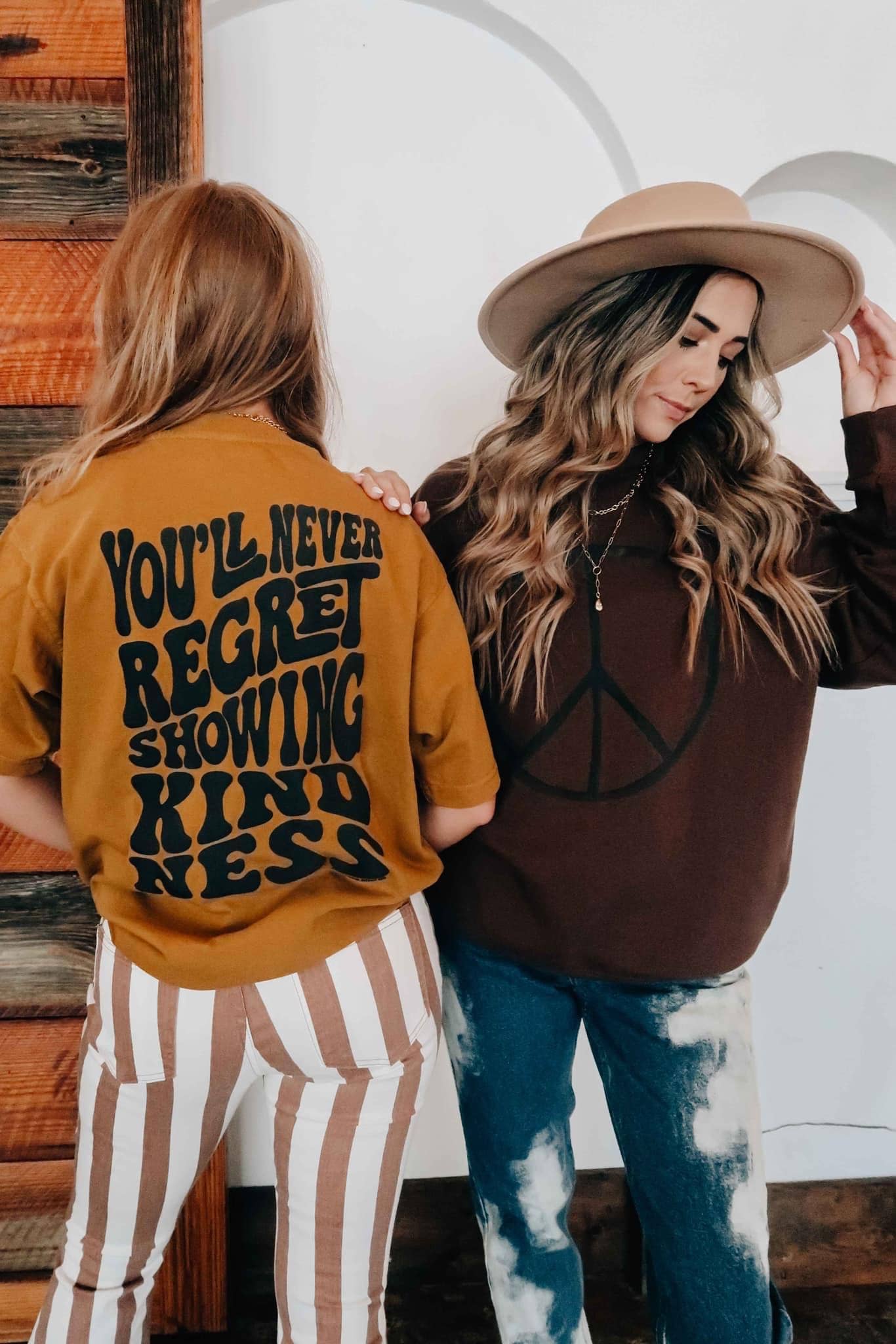 Never Regret Showing Kindness Mock Neck Tee