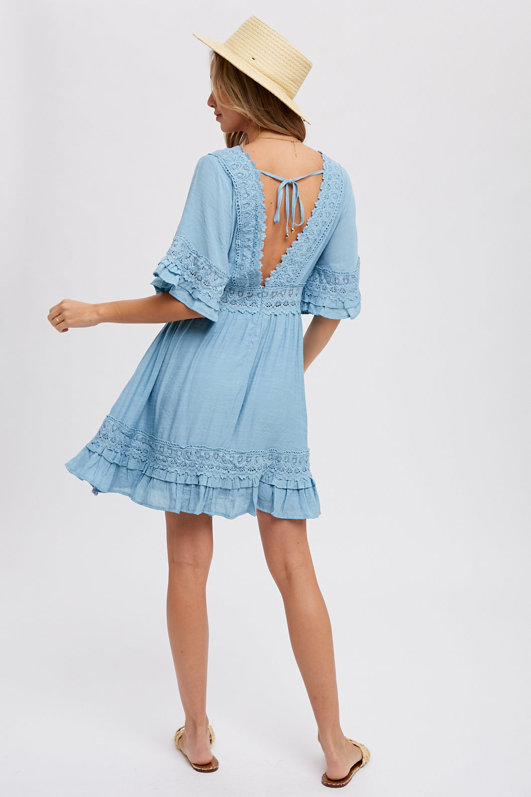 V-Neck Lace Dress