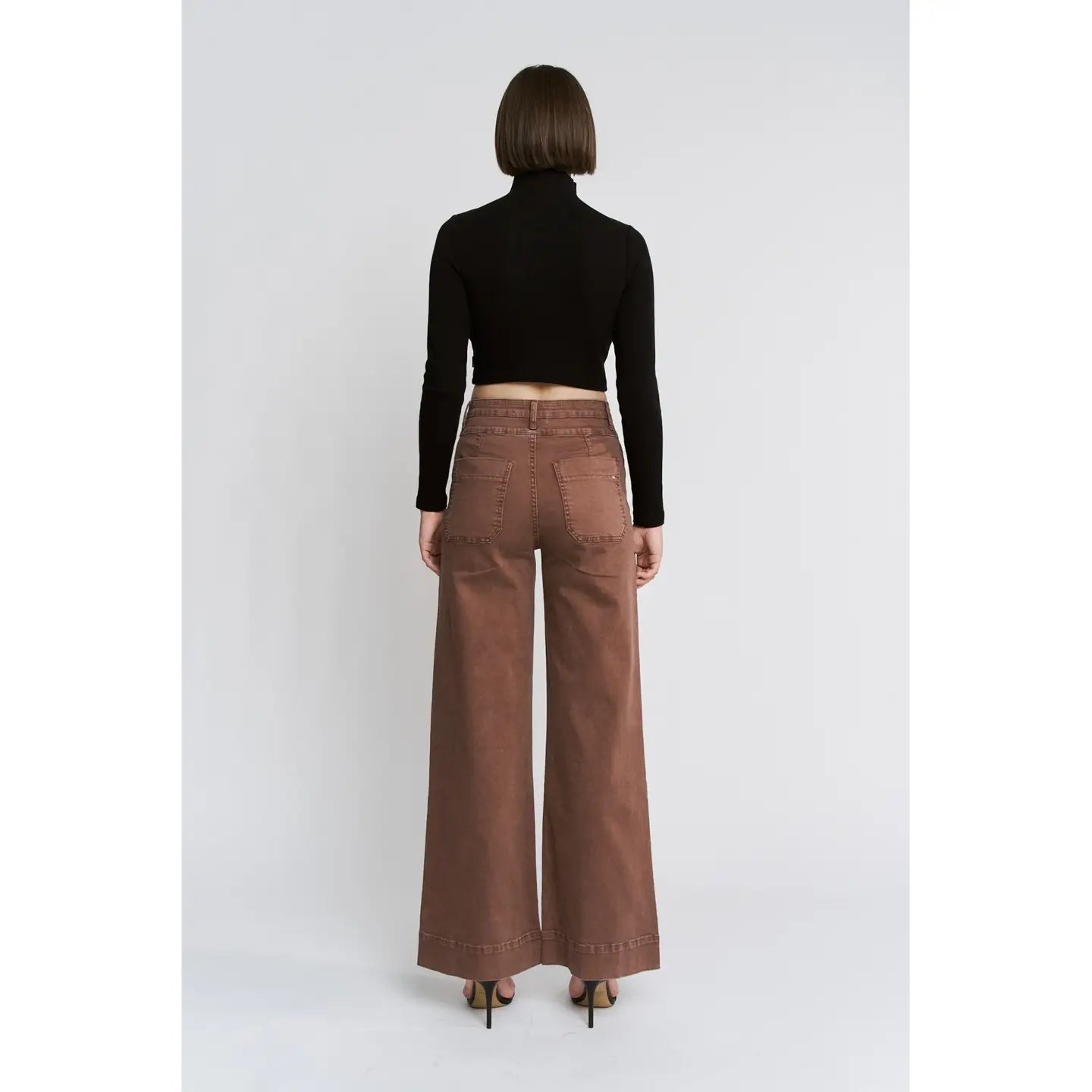 Super High Double Waistband Wide Leg