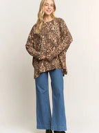 Long Sleeve Animal Urban Ribbed Top