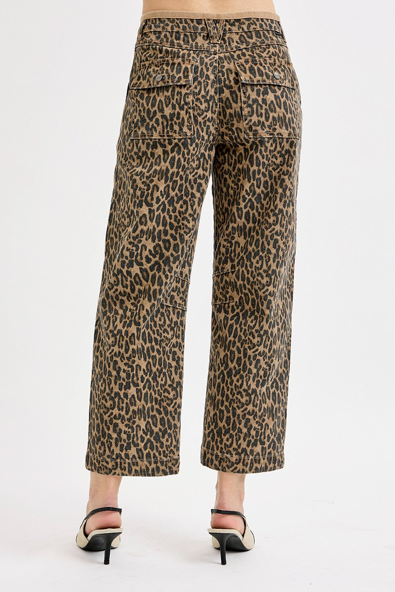 Mid Rise Crop Relaxed Pants