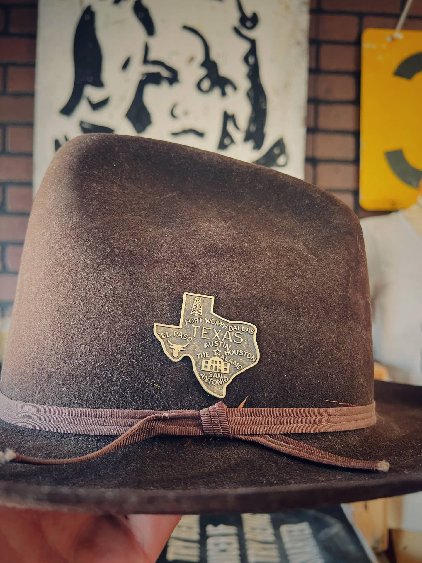 Brass Patina Texas State Hat Pin