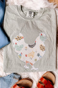 Chicky Chicken Applique Graphic Tee