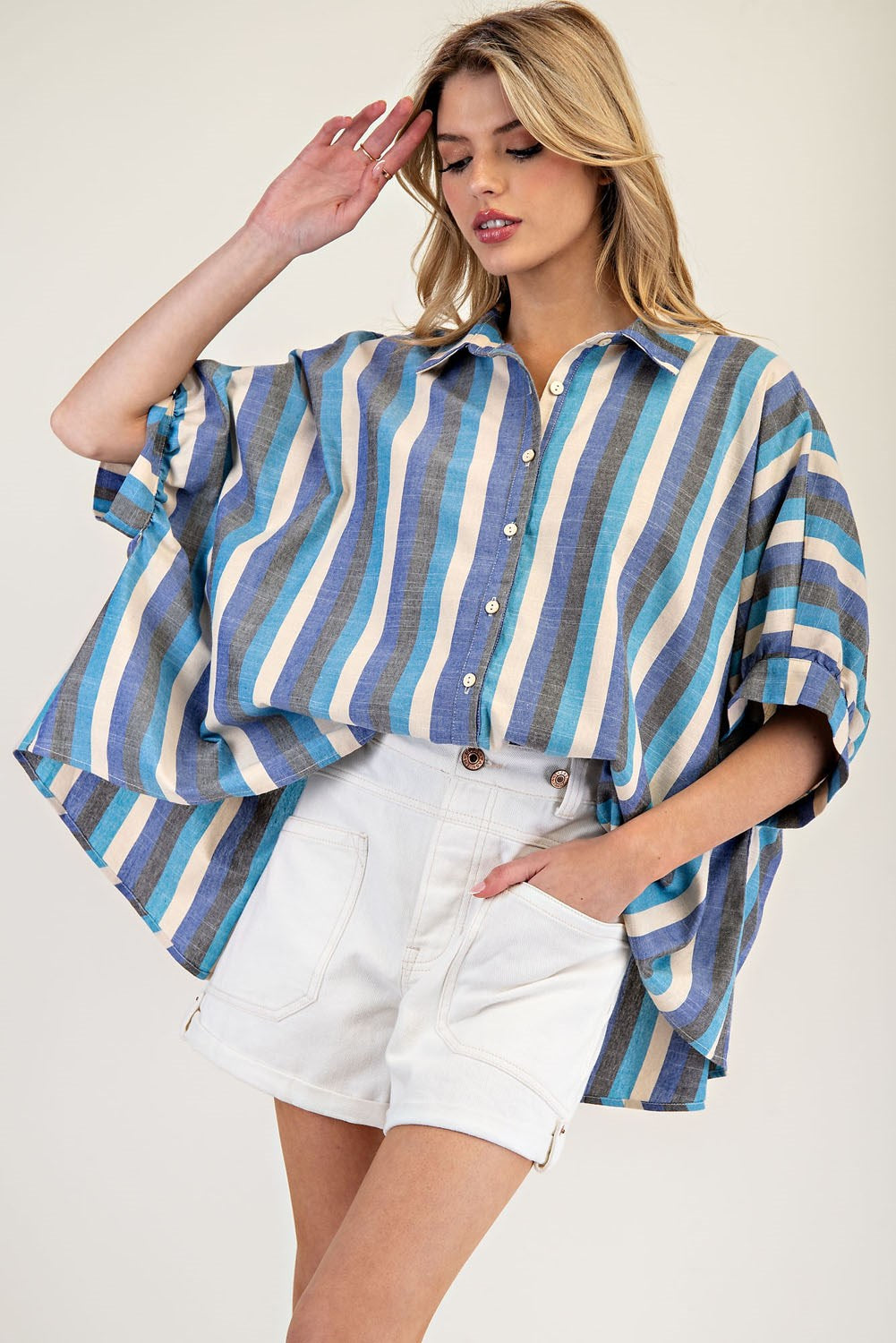 Striped Dolman Sleeve Top