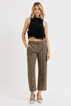 Mid Rise Crop Relaxed Pants