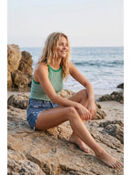 Striped Ribbed Halter Tank