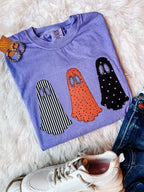 3 Spooky Ghosts Appliqué Graphic Tee
