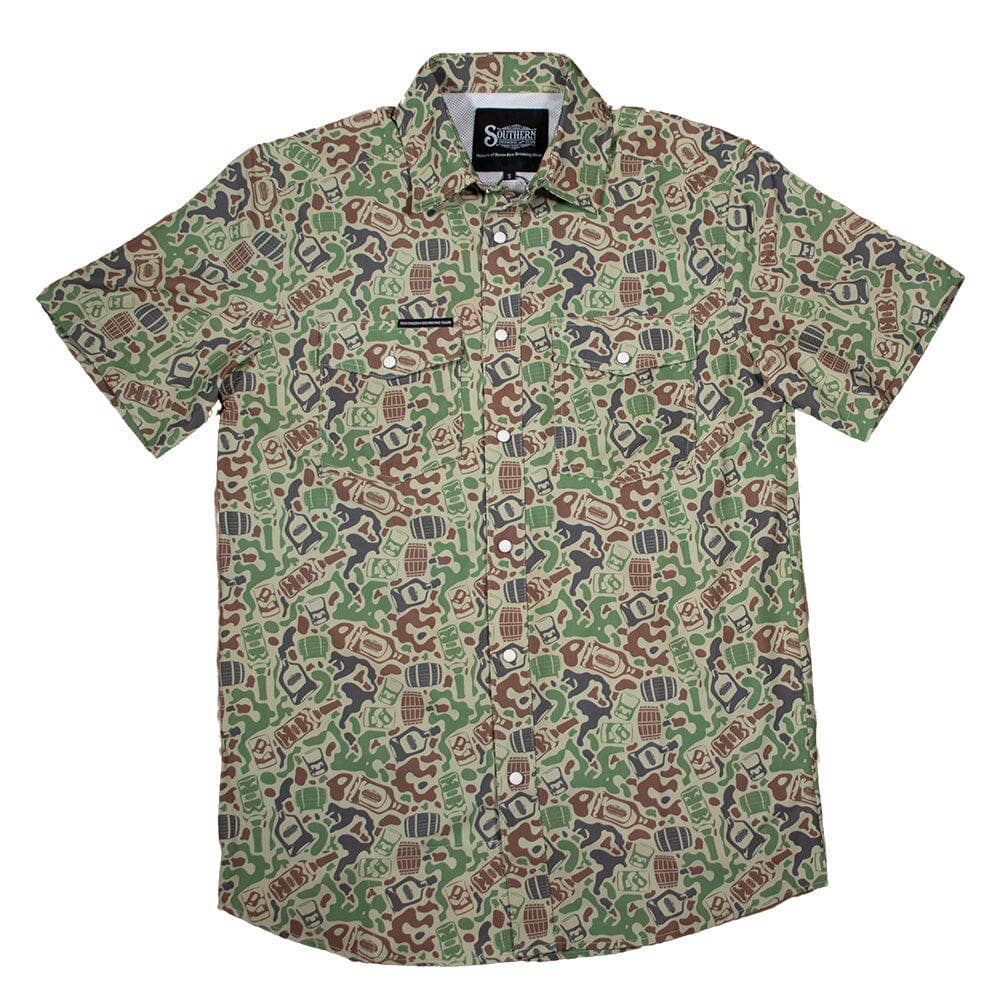 Whiskey Camo Performance Pearl Snap Shirt