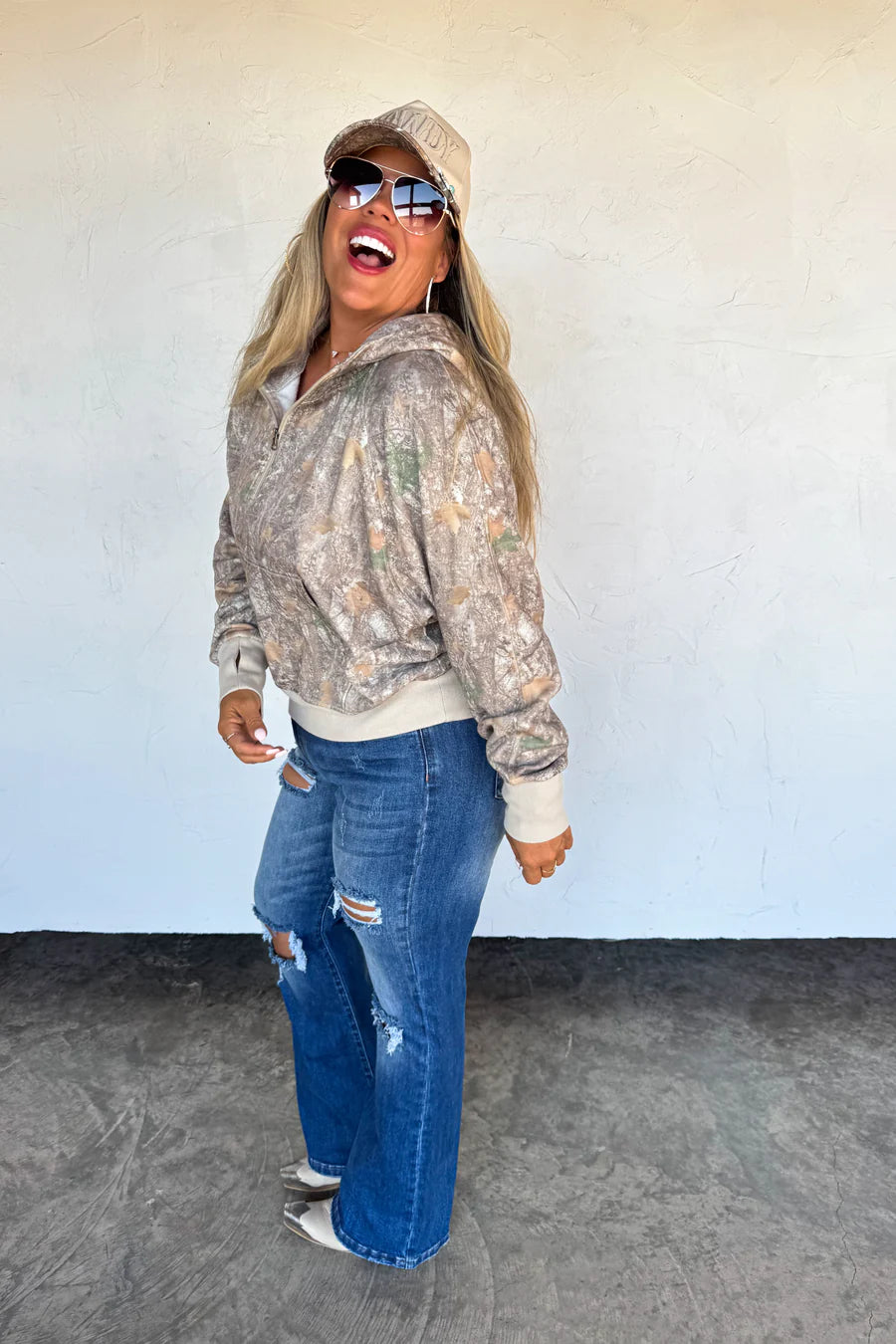 CAMO WOODS EASY DOES IT PULLOVER